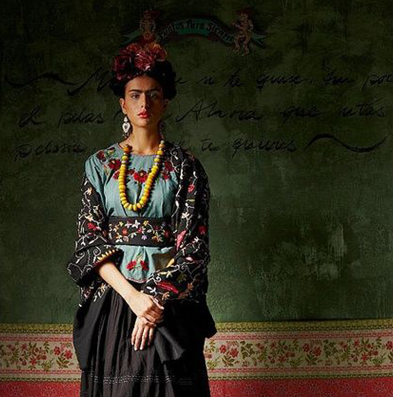 woman dressed as Frida Kahlo