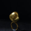 Bague galet réglable Pebble ring I argent massif I or 22k I Melina Kistani I Vue principal I Label AÉ Paris