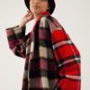 Bob d’hiver chaud en laine et soie – À carreaux noir/rouge – Tremblepierre | Label AÉ - Image 2