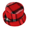 Bob d’hiver chaud en laine et soie – À carreaux noir/rouge – Tremblepierre | Label AÉ - Image 3