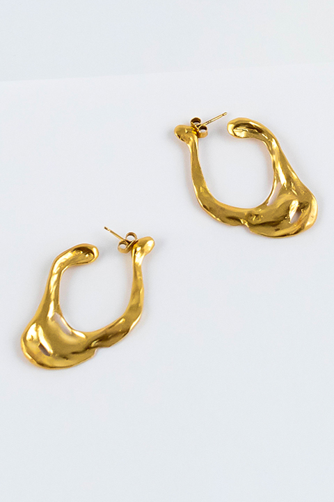 Boucles d'oreilles Aura en argent ou bronze doré à l'or