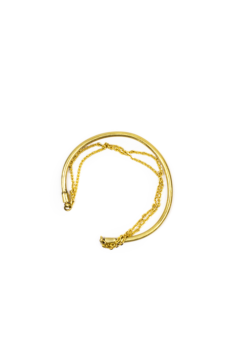 Bracelet Jonc double – Doré à l’or fin | Bresma | Label AÉ Paris