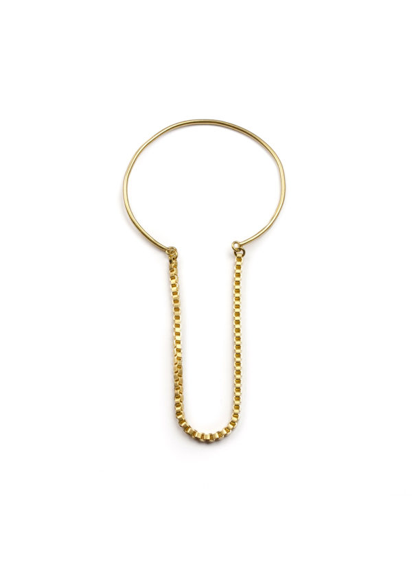 Bracelet Jonc ouvert à chaine – Doré à l’or fin 24 carats | Bresma | Label AÉ Paris - Image 2