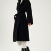 Manteau long noir oversize laine et cachemire par le créateur Tremblepierre. Les Essentiels chez AFFAIRES ÉTRANGÈRES - 3