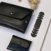 Sac pliage et porte-monnaie cuir iguane noir I Cuir recycle I Image 4 I 114 Paris I Label AE Paris