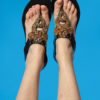 Sandales barefoot black widow I cuir vegetal et perles de verre I Image 1 I Uungu I Label AÉ Paris