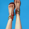 sandales barefoot mixtes Nommo I cuir vegetal et perles de verre I Uungu I Image principal I Label AÉ Paris